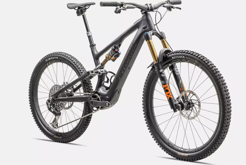 Specialized S-Works Turbo Levo SL Electric Full Suspension Mountain Bike 2023 in Black Chrome Foil Silver-6